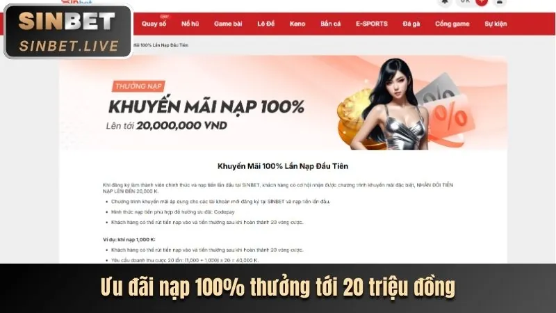 Ưu đãi chào mừng Bet168vn